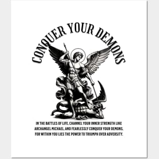 Conquer Your Demons Gym Motivation Posters and Art